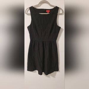 ELLE Black Jacquard Sleeveless Fit & Flare Dress Size 8 Women's